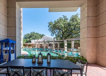Poolside Grilling and Dining Area